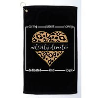 Activity Director Leopard Heart Golf Towel