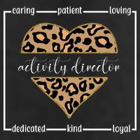Activity Director Leopard Heart Golf Towel