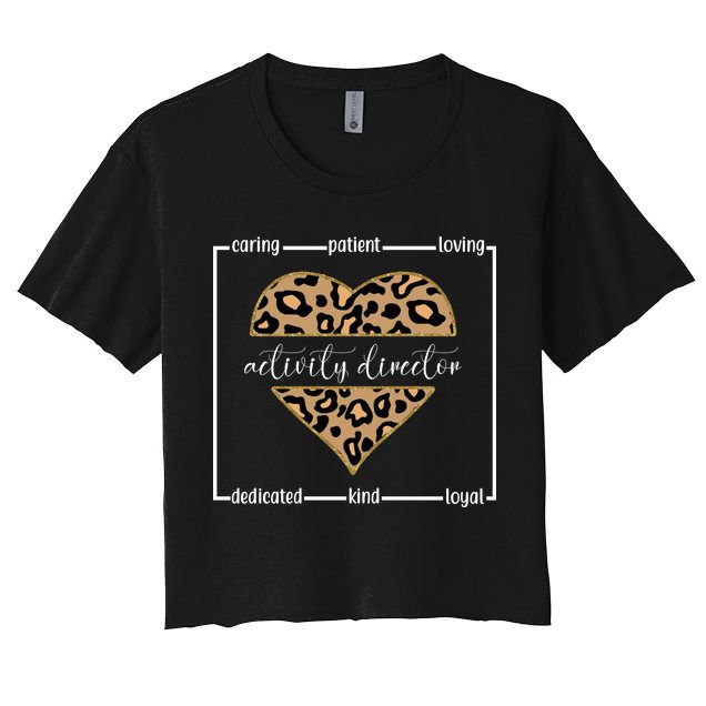 Activity Director Leopard Heart Crop Top