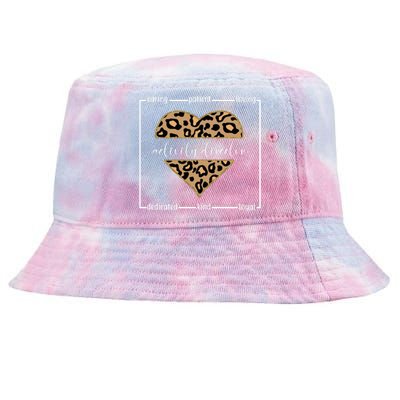 Activity Director Leopard Heart Tie-Dyed Bucket Hat