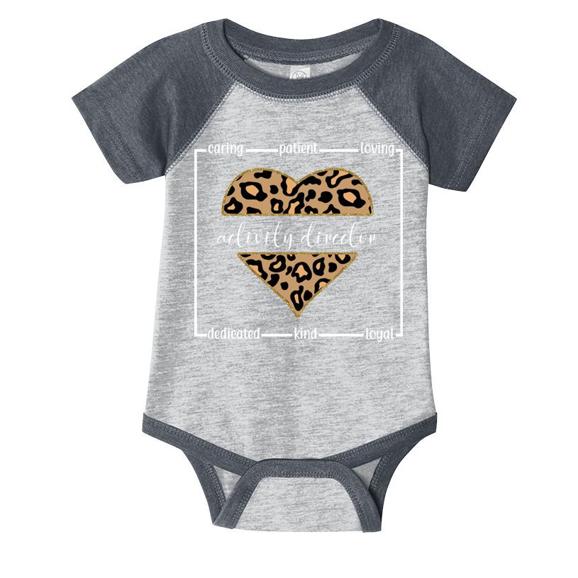 Activity Director Leopard Heart Infant Baby Jersey Bodysuit