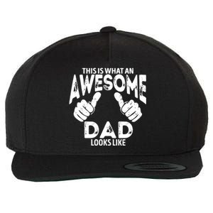 Awesome Dad Looks Like Wool Snapback Cap