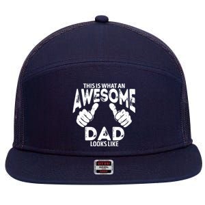 Awesome Dad Looks Like 7 Panel Mesh Trucker Snapback Hat