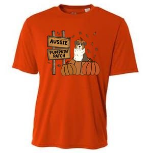 Aussie Dog Lovers Pumpkin Patch Thanksgiving Halloween Cute Gift Cooling Performance Crew T-Shirt