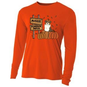 Aussie Dog Lovers Pumpkin Patch Thanksgiving Halloween Cute Gift Cooling Performance Long Sleeve Crew