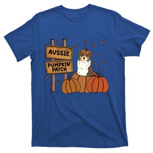 Aussie Dog Lovers Pumpkin Patch Thanksgiving Halloween Cute Gift T-Shirt