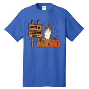 Aussie Dog Lovers Pumpkin Patch Thanksgiving Halloween Cute Gift Tall T-Shirt