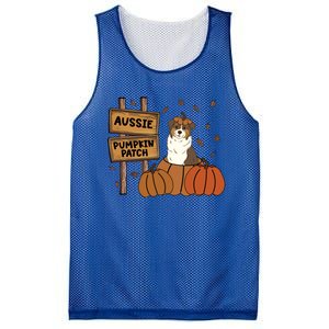 Aussie Dog Lovers Pumpkin Patch Thanksgiving Halloween Cute Gift Mesh Reversible Basketball Jersey Tank