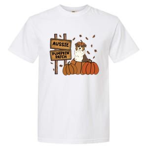 Aussie Dog Lovers Pumpkin Patch Thanksgiving Halloween Cute Gift Garment-Dyed Heavyweight T-Shirt