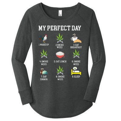 All Day Long Weed Lover Outfit  Women's Perfect Tri Tunic Long Sleeve Shirt