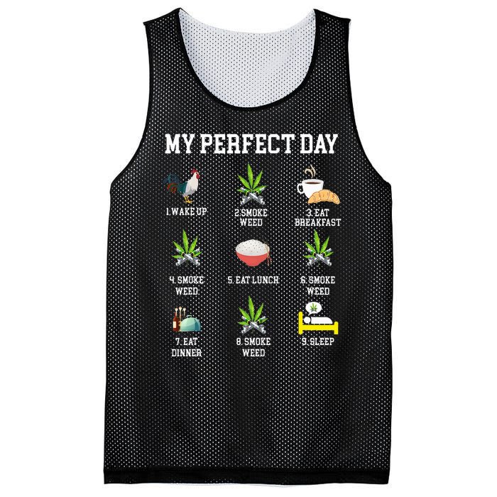 All Day Long Weed Lover Outfit  Mesh Reversible Basketball Jersey Tank