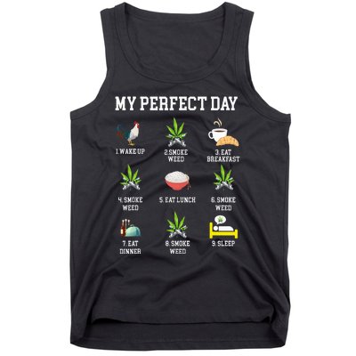 All Day Long Weed Lover Outfit  Tank Top