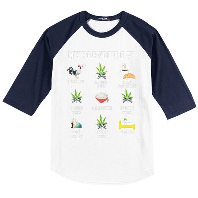 All Day Long Weed Lover Outfit  Baseball Sleeve Shirt