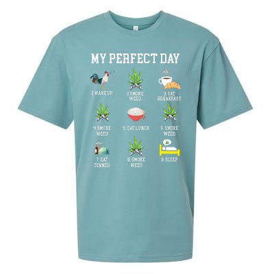 All Day Long Weed Lover Outfit  Sueded Cloud Jersey T-Shirt