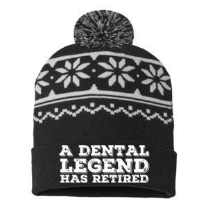 A Dental Legend Has Retired Funny Retirement Gift Idea USA-Made Snowflake Beanie