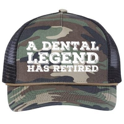 A Dental Legend Has Retired Funny Retirement Gift Idea Retro Rope Trucker Hat Cap