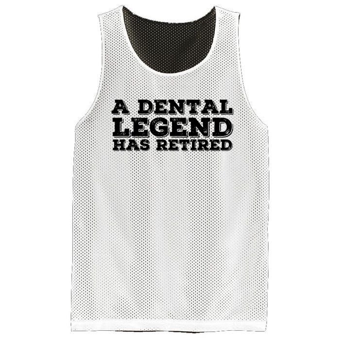 A Dental Legend Has Retired Funny Retirement Gift Idea Mesh Reversible Basketball Jersey Tank