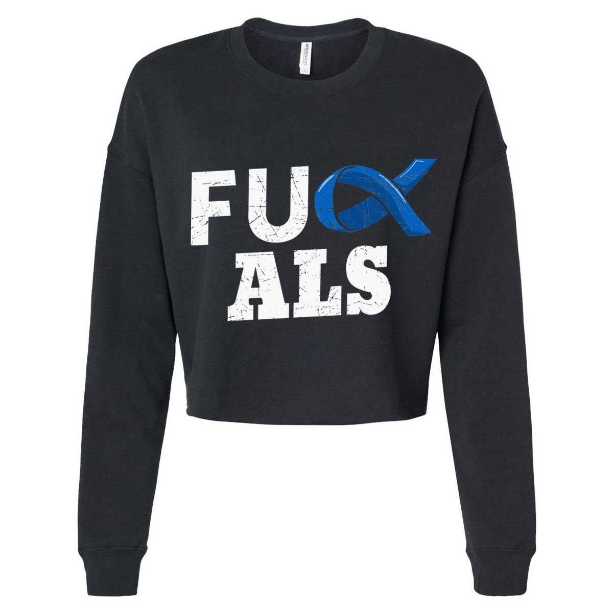 ALS Disease Lou Gehrig's Blue Ribbon Neurological Disorders Cooling Performance Crew T-Shirt