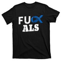 ALS Disease Lou Gehrig's Blue Ribbon Neurological Disorders T-Shirt