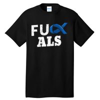 ALS Disease Lou Gehrig's Blue Ribbon Neurological Disorders Tall T-Shirt