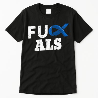 ALS Disease Lou Gehrig's Blue Ribbon Neurological Disorders Tall T-Shirt