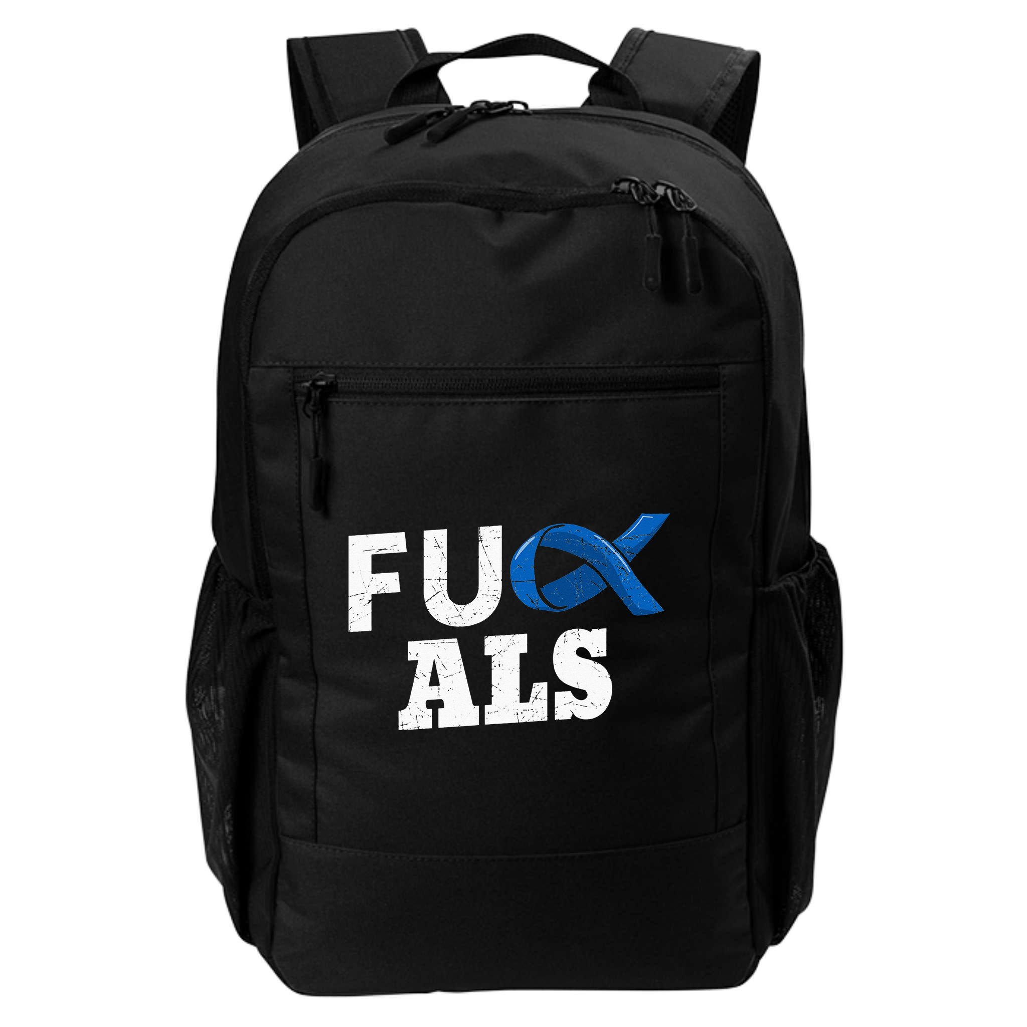 ALS Disease Lou Gehrig's Blue Ribbon Neurological Disorders Backpack