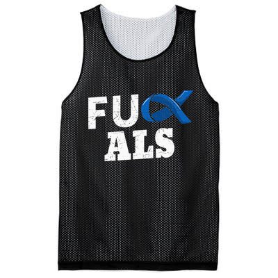 ALS Disease Lou Gehrig's Blue Ribbon Neurological Disorders Mesh Reversible Basketball Jersey Tank