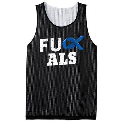 ALS Disease Lou Gehrig's Blue Ribbon Neurological Disorders Mesh Reversible Basketball Jersey Tank