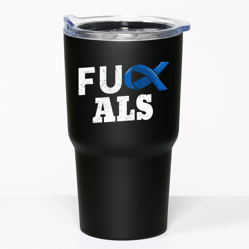 ALS Disease Lou Gehrig's Blue Ribbon Neurological Disorders Tumbler