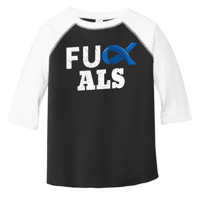 ALS Disease Lou Gehrig's Blue Ribbon Neurological Disorders Toddler Fine Jersey T-Shirt