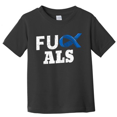 ALS Disease Lou Gehrig's Blue Ribbon Neurological Disorders Toddler T-Shirt