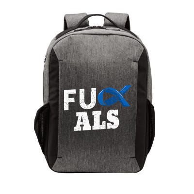 ALS Disease Lou Gehrig's Blue Ribbon Neurological Disorders Vector Backpack