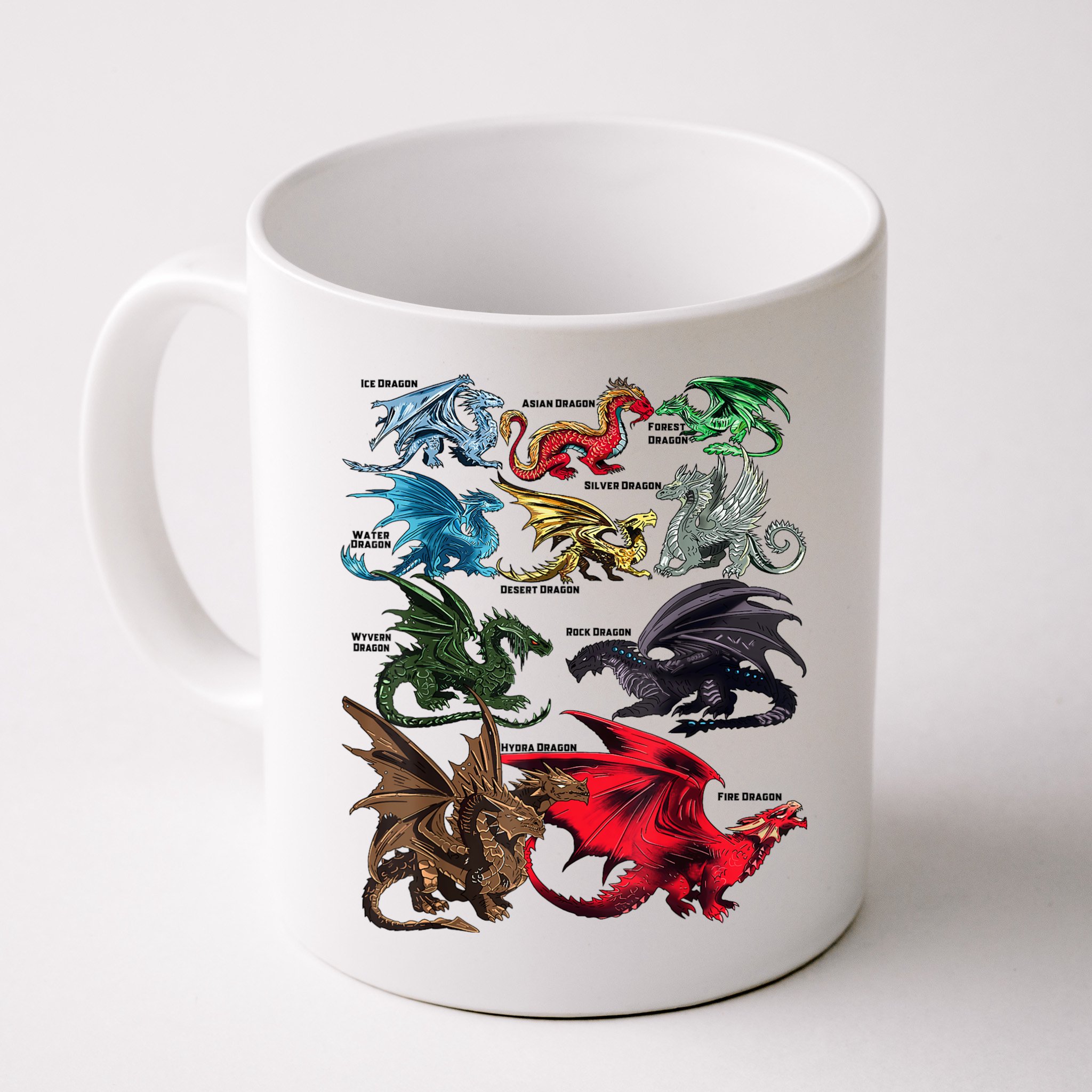 Awesome Dragon Lovers Types Of Dragons Gift Mug