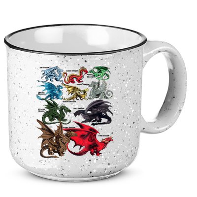 Awesome Dragon Lovers Types Of Dragons Gift 15oz Campfire Ceramic Mug