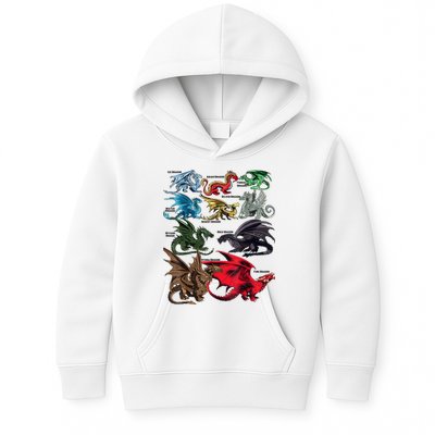 Awesome Dragon Lovers Types Of Dragons Gift Kids Hoodie