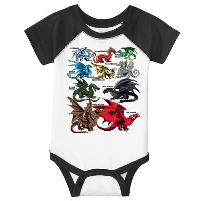 Awesome Dragon Lovers Types Of Dragons Gift Infant Baby Jersey Bodysuit