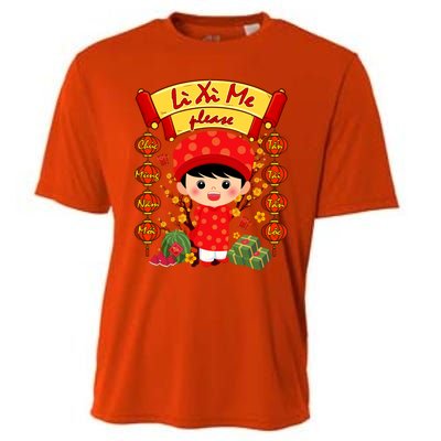 Ao Dai Li Xi Me Vietnamese Tet New Year Cool Gift Cooling Performance Crew T-Shirt