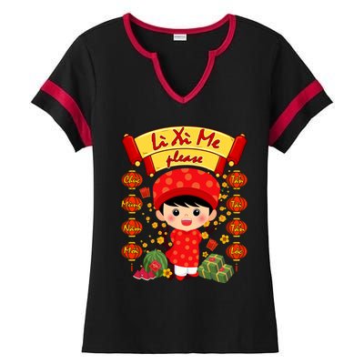 Ao Dai Li Xi Me Vietnamese Tet New Year Cool Gift Ladies Halftime Notch Neck Tee