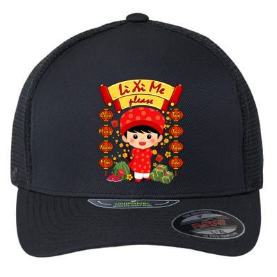 Ao Dai Li Xi Me Vietnamese Tet New Year Cool Gift Flexfit Unipanel Trucker Cap