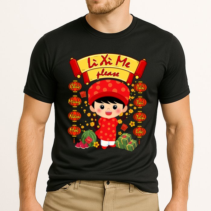 Ao Dai Li Xi Me Vietnamese Tet New Year Cool Gift Performance Shirt