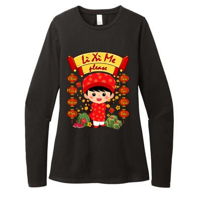 Ao Dai Li Xi Me Vietnamese Tet New Year Cool Gift Womens CVC Long Sleeve Shirt