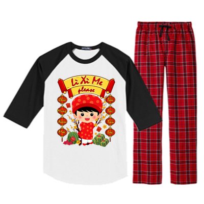 Ao Dai Li Xi Me Vietnamese Tet New Year Cool Gift Raglan Sleeve Pajama Set