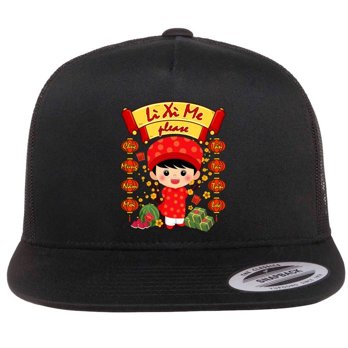 Ao Dai Li Xi Me Vietnamese Tet New Year Cool Gift Flatbill Hat