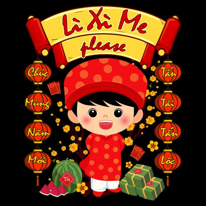 Ao Dai Li Xi Me Vietnamese Tet New Year Cool Gift Flatbill Hat