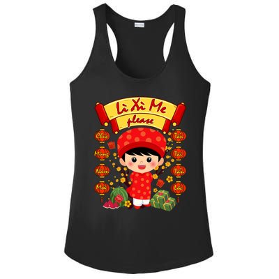 Ao Dai Li Xi Me Vietnamese Tet New Year Cool Gift Ladies PosiCharge Competitor Racerback Tank