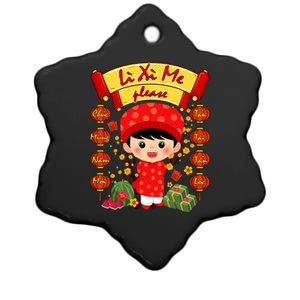 Ao Dai Li Xi Me Vietnamese Tet New Year Cool Gift Ceramic Star Ornament