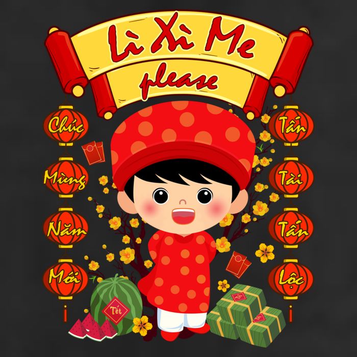 Ao Dai Li Xi Me Vietnamese Tet New Year Cool Gift 25L Jumbo Tote