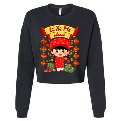 Ao Dai Li Xi Me Vietnamese Tet New Year Cool Gift Cropped Pullover Crew