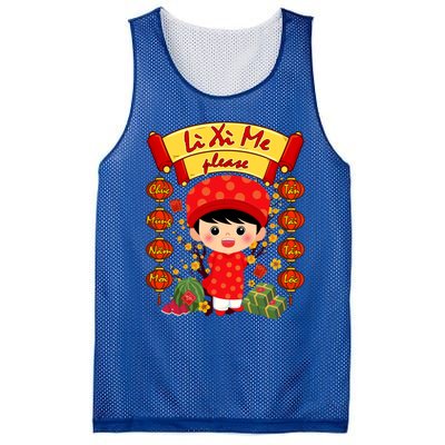 Ao Dai Li Xi Me Vietnamese Tet New Year Cool Gift Mesh Reversible Basketball Jersey Tank