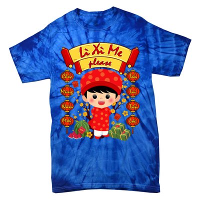 Ao Dai Li Xi Me Vietnamese Tet New Year Cool Gift Tie-Dye T-Shirt